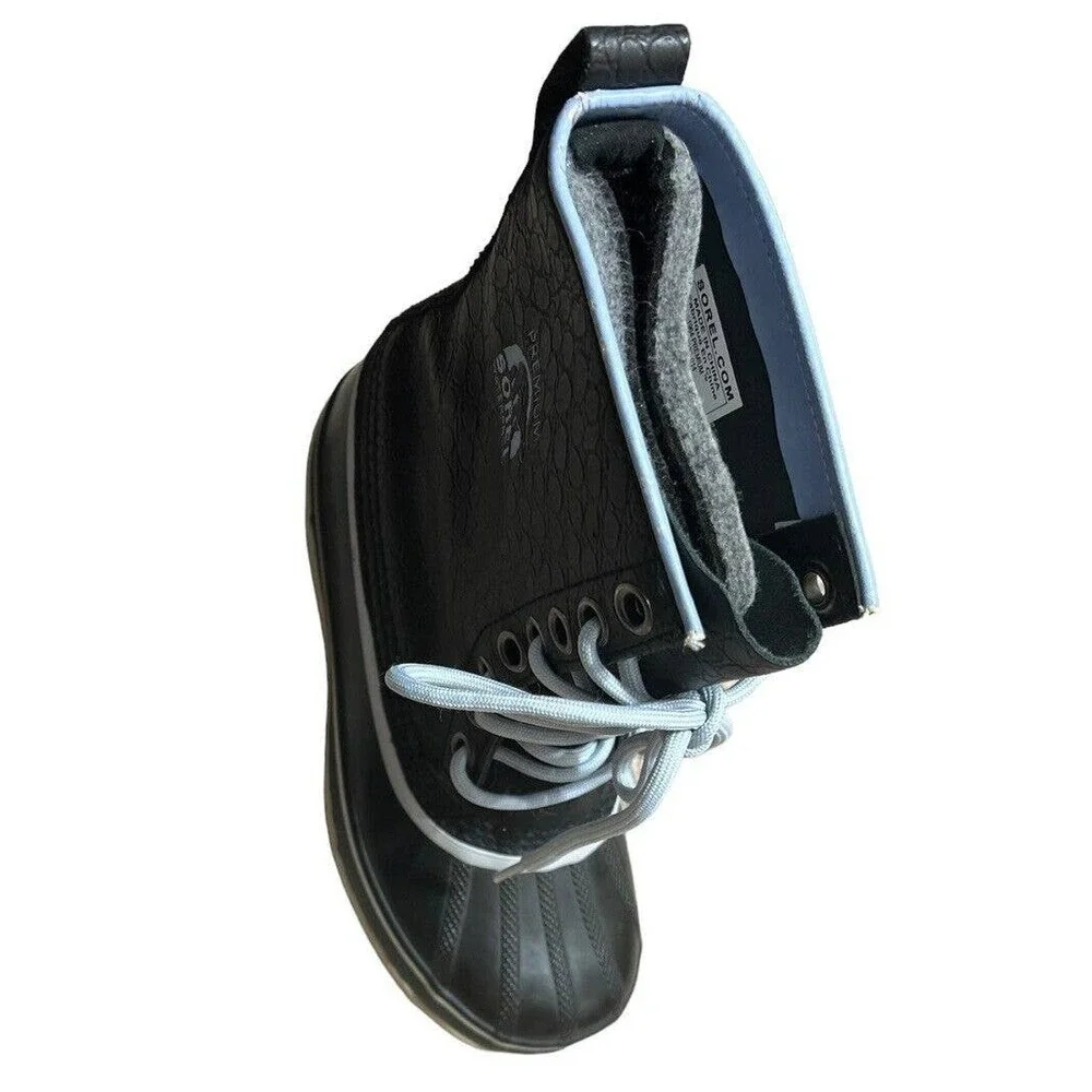 Sorel 1964 Premium Size 5 Pebbled‎ Winter Snow Boots Black Blue